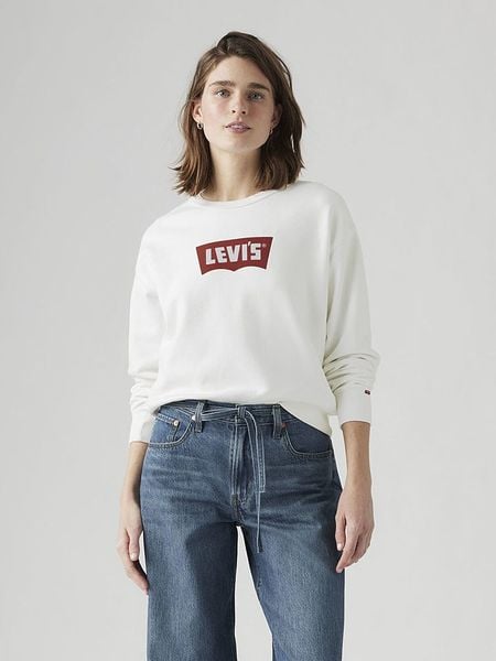 Levi's Bluza w kolorze białym rozmiar: S. Białe bluzy Levi's, s, bez wzorów, z bawełny, bez ramiączek, bez kaptura. Za 134.84 zł.