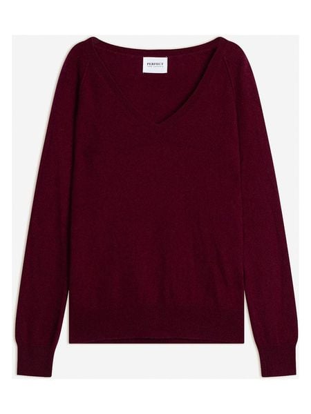 Perfect Cashmere Kaszmirowy sweter "Penelope" w kolorze bordowym rozmiar: M. Czerwone swetry Perfect Cashmere, m, bez wzorów, z kaszmiru, bez ramiączek. Za 347.99 zł.