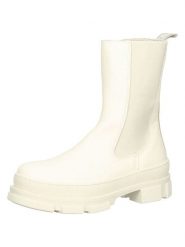 Steve Madden Skórzane botki w kolorze kremowym rozmiar: 40. Brązowe botki Steve Madden, bez wzorów, bez obcasa, bez zapięcia. Za 282.99 zł.