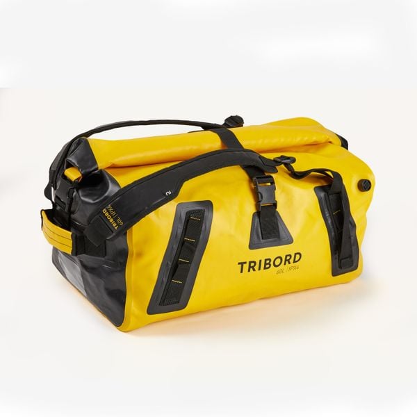 Torba podróżna żeglarska Tribord Sailing 60 l szczelna. Brązowe torby podróżne TRIBORD, bez wzorów, z materiału. Za 299.99 zł.