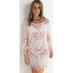 Różowa Tunika z Bawełny Wiley. Czerwone tuniki Born2be, m, z aplikacjami, z bawełny, boho, bez kołnierzyka, bez ramiączek. W wyprzedaży za 56.24 zł.
