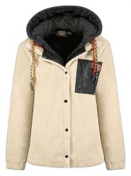 Geographical Norway Kurtka pluszowa "Ugovanah" w kolorze beżowym rozmiar: XXL. Brązowe kurtki Geographical Norway, xxl, z aplikacjami, bez kaptura. Za 246.23 zł.