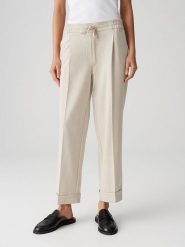 OPUS Spodnie "Melosa" w kolorze beżowym rozmiar: 40. Brązowe spodnie materiałowe Opus, bez wzorów, z materiału. Za 143.99 zł.