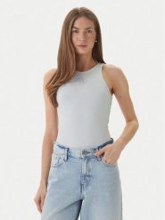 Guess Top W6RP39 KD092 Zielony jasny Regular Fit. Zielone topy Guess, xs, z aplikacjami, z syntetyku, bez kołnierzyka, bez ramiączek. Za 111.99 zł.