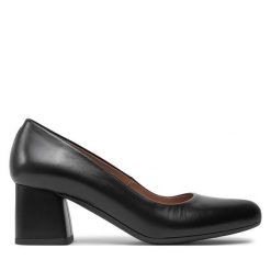 Czółenka R.Polański. Czarne czółenka R.Polański, bez wzorów, bez obcasa, bez zapięcia. Za 259.99 zł.