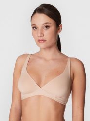 Hanro Biustonosz braletka Cotton Sensation 1387 Beżowy. Brązowe biustonosze Hanro, bez wzorów, z bawełny. Za 259.99 zł.