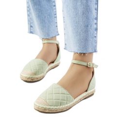 Zielone espadryle Faiza. Zielone espadryle bez wzorów, bez obcasa. Za 82.20 zł.