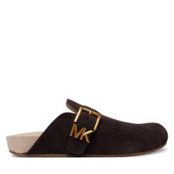 Klapki MICHAEL Michael Kors. Brązowe klapki MICHAEL Michael Kors, bez wzorów, bez obcasa, bez zapięcia. Za 809.99 zł.