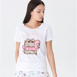 Piżamowa koszulka Pusheen - Biały. Piżamy marki House. Za 29.99 zł.