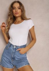 Białe Body Auxothee. Białe body i gorsety Renee, bez wzorów, z bawełny, bez ramiączek. W wyprzedaży za 19.99 zł.