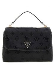 Guess Torebka "Tisha" w kolorze czarnym - 24 x 16,5 x 7 cm rozmiar: onesize. Czarne torebki klasyczne Guess, z aplikacjami, z materiału, pikowane, bez dodatków. Za 391.99 zł.