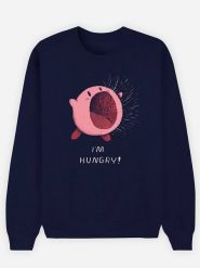 WOOOP Bluza "I'm Hungry" w kolorze granatowym rozmiar: XS. Niebieskie bluzy bez kaptura Wooop, m, bez wzorów, bez kaptura. Za 100.99 zł.