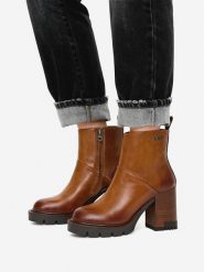 G-Star Raw Botki CEO-WI34-CLEVELAND-01 Brązowy. Brązowe botki G-Star, bez wzorów, ze skóry, retro, bez obcasa, na słupku, bez zapięcia. Za 419.99 zł.