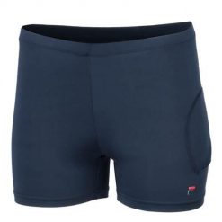 Spodnie treningowe damskie Fila FBL172003100. Niebieskie spodnie dresowe Fila, bez wzorów, z dresówki, krótkie. Za 246.00 zł.
