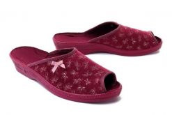 BEFADO 581D 197 bordowy, kapcie damskie. Czerwone kapcie Befado, bez wzorów. Za 44.99 zł.
