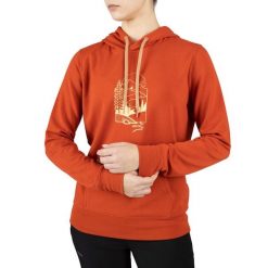Bluza z kapturem damska Viking Panaka Hoodie Bamboo. Brązowe bluzy Viking, l, bez wzorów, sportowe, bez ramiączek, z kapturem. Za 261.00 zł.