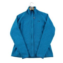 Second life - Kurtka polarowa TNF Turquoise dla kobiet - Jak nowy. Niebieskie kurtki The North Face, bez wzorów, z polaru, sportowe, bez kaptura. Za 152.24 zł.