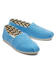 TOMS Espadryle w kolorze niebieskim rozmiar: 42. Niebieskie espadryle TOMS, bez wzorów, bez obcasa. Za 90.95 zł.