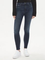 Tommy Jeans Jeansy Nora DW0DW19257 Granatowy Skinny Fit. Niebieskie jeansy Tommy Jeans, bez wzorów, z bawełny. Za 269.99 zł.