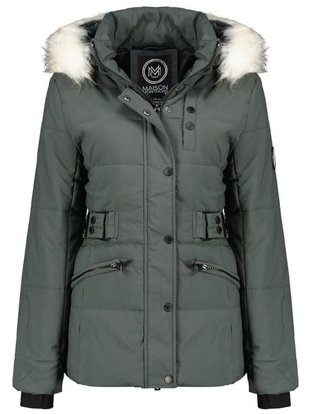 Maison Montaigne Kurtka pikowana "Chesmai" w kolorze oliwkowo-szarym rozmiar: M. Szare kurtki Maison Montaigne, m, bez wzorów, bez kaptura. Za 272.95 zł.