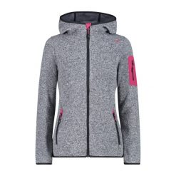 Polar z kapturem dla kobiet CMP. Białe bluzy z polaru CMP, bez wzorów, z polaru, narciarskie. Za 338.50 zł.