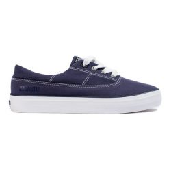 Trampki damskie Big Star KK274018 niebieskie. Niebieskie trampki bez wzorów, retro, bez zapięcia. Za 181.89 zł.