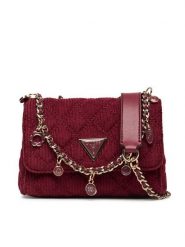 Guess Torebka Giully II Mini HWCG96 73740 Bordowy. Czerwone kopertówki Guess, z aplikacjami, z materiału, wizytowe, bez dodatków. Za 379.99 zł.