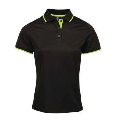 Damska Koszulka Polo Coolchecker W Kontrastowym Kolorze. Czarne t-shirty sportowe PREMIER, xs, bez wzorów, bez ramiączek. Za 85.99 zł.