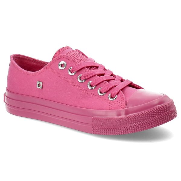 Różowe Trampki Big Star Sportowe Obuwie Damskie. Szare buty sportowe lifestyle BIG STAR, bez wzorów, z materiału, eleganckie, bez zapięcia. Za 149.00 zł.