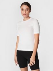 Gina Tricot T-Shirt Basic 17937 Biały Regular Fit. Białe t-shirty Gina Tricot, s, bez wzorów, z bawełny, bez kołnierzyka, bez ramiączek. Za 49.99 zł.