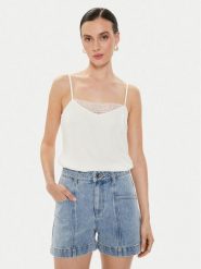 Morgan Top 241-BAMBE Écru Regular Fit. Topy Morgan, l, bez wzorów, z syntetyku, bez kołnierzyka, bez ramiączek. Za 69.99 zł.
