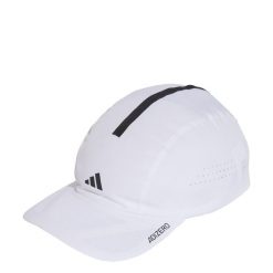 Czapka Runningxadizero Lightweight CLIMACOOL. Czerwone czapki z daszkiem adidas, bez wzorów, z materiału. Za 148.25 zł.