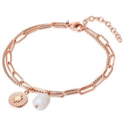 Valero Pearls Stal nierdzewna Perła hodowlana słodkowodna Bransoletki 1 ct Damski. Białe bransoletki Valero Pearls, z perłą, ze stali. Za 359.99 zł.