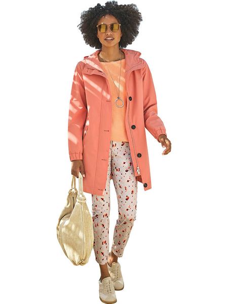 Heine Płaszcz przejściowy w kolorze pomarańczowym rozmiar: 48. Pomarańczowe płaszcze Heine, bez wzorów, bez kaptura. Za 135.81 zł.