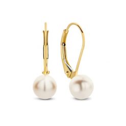 Beloro Kolczyki typu creole Beloro Jewels Monte Napoleone Perla złoty - 9-karatowe złoto Kolczyki koła 1 ct Damski. Żółte kolczyki Beloro, z perłą, złote. Za 640.99 zł.