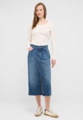 Damska Spódnica Maxi Mustang Style Eureka Denim Skirt Denim Blue 1016941 5000 582. Niebieskie spódnice Mustang, bez wzorów, z denimu, maxi. Za 169.99 zł.