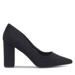 Czółenka JENNY. Czarne czółenka Jenny, bez wzorów, bez obcasa, bez zapięcia. Za 139.99 zł.