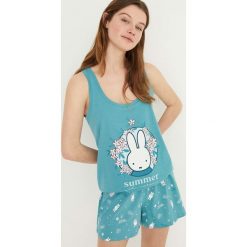 Women'secret piżama RIVIERA damska bawełniana. Niebieskie piżamy women'secret, m, bez wzorów, z bawełny, bez kołnierzyka, bez ramiączek. W wyprzedaży za 89.99 zł.