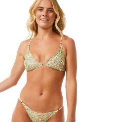 Dół od stroju kąpielowego Rip Curl Sea Of Dreams Cheeky. Zielone bikini Rip Curl, bez wzorów. Za 73.99 zł.