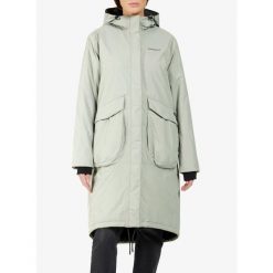 Płaszcz damski Didriksons Fara Parka. Zielone płaszcze Didriksons, bez wzorów, sportowe, bez kaptura. Za 734.99 zł.