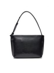Calvin Klein Torebka Embossed Logo K60K612551 Czarny. Czarne torebki klasyczne Calvin Klein, bez wzorów, ze skóry, bez dodatków. Za 309.99 zł.