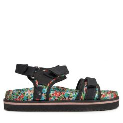 Sandały Ted Baker. Czarne sandały Ted Baker, bez wzorów, bez obcasa, na płaskiej podeszwie, bez zapięcia. Za 349.99 zł.