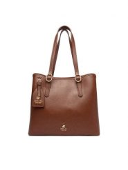 Beverly Hills Polo Club Torebka EO-BHPC-C-010-09 Brązowy. Brązowe shopper bag Beverly Hills Polo Club, bez wzorów, z materiału, bez dodatków. Za 299.99 zł.
