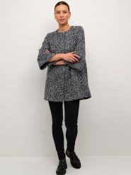 CULTURE Kardigan "Busra" w kolorze czarnym rozmiar: 34. Czarne swetry Culture, bez wzorów, z bawełny, bez ramiączek. Za 134.53 zł.