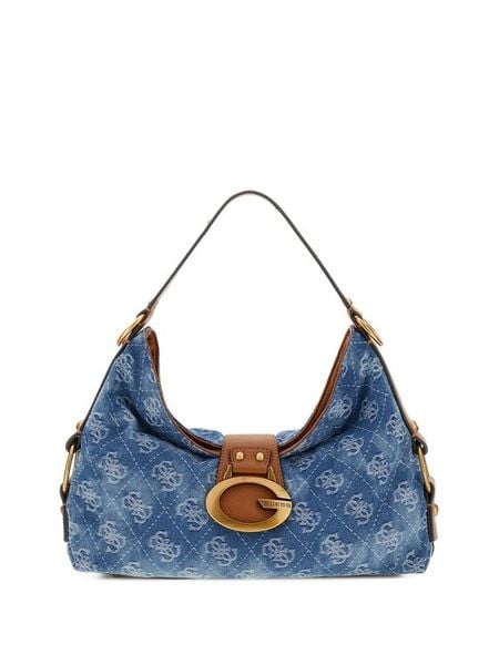 Guess Torebka 182792 Niebieski. Niebieskie listonoszki Guess, z aplikacjami, bez dodatków. Za 674.99 zł.