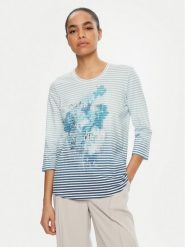 Olsen Bluzka 11104981 Niebieski Regular Fit. Niebieskie bluzki Olsen, bez wzorów, z bawełny, bez kołnierzyka, bez ramiączek. Za 179.99 zł.