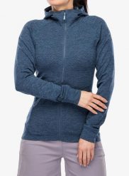 Bluza z kapturem damska Rab Nexus Hoody. Niebieskie bluzy RAB, l, bez wzorów, z elastanu, klasyczne, bez ramiączek, z kapturem. Za 369.99 zł.