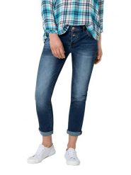Timezone Dżinsy - Slim fit - w kolorze granatowym rozmiar: W31. Niebieskie jeansy Timezone, z aplikacjami, klasyczne. Za 162.49 zł.