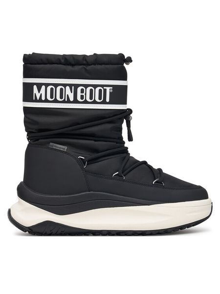 Moon Boot Śniegowce 80D2490010 Czarny. Czarne śniegowce Moon Boot, bez wzorów, ze skóry, bez zapięcia. Za 989.99 zł.
