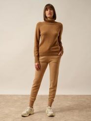 Just Cashmere Kaszmirowy golf w kolorze jasnobrązowym rozmiar: M. Brązowe swetry Just Cashmere, m, bez wzorów, z kaszmiru, bez ramiączek. Za 413.99 zł.